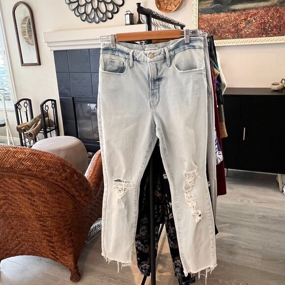 Good American Jeans Womens Size 8/29 Good Classic Indigo120 Distressed Cotton - Picture 16 of 16